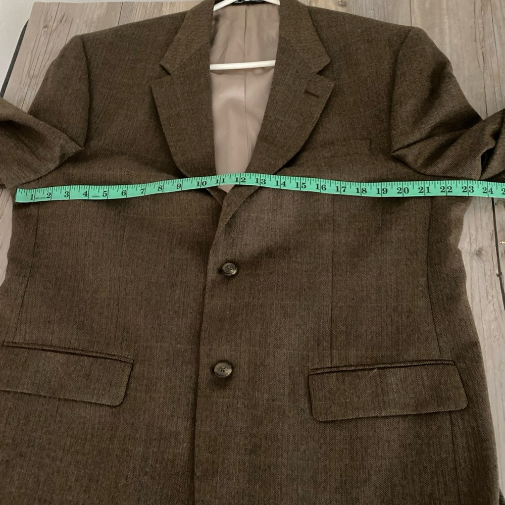 Lauren Ralph Lauren Sport Coat Blazer Mens Herringbone Pure Laine Wool 44R - Picture 8 of 14